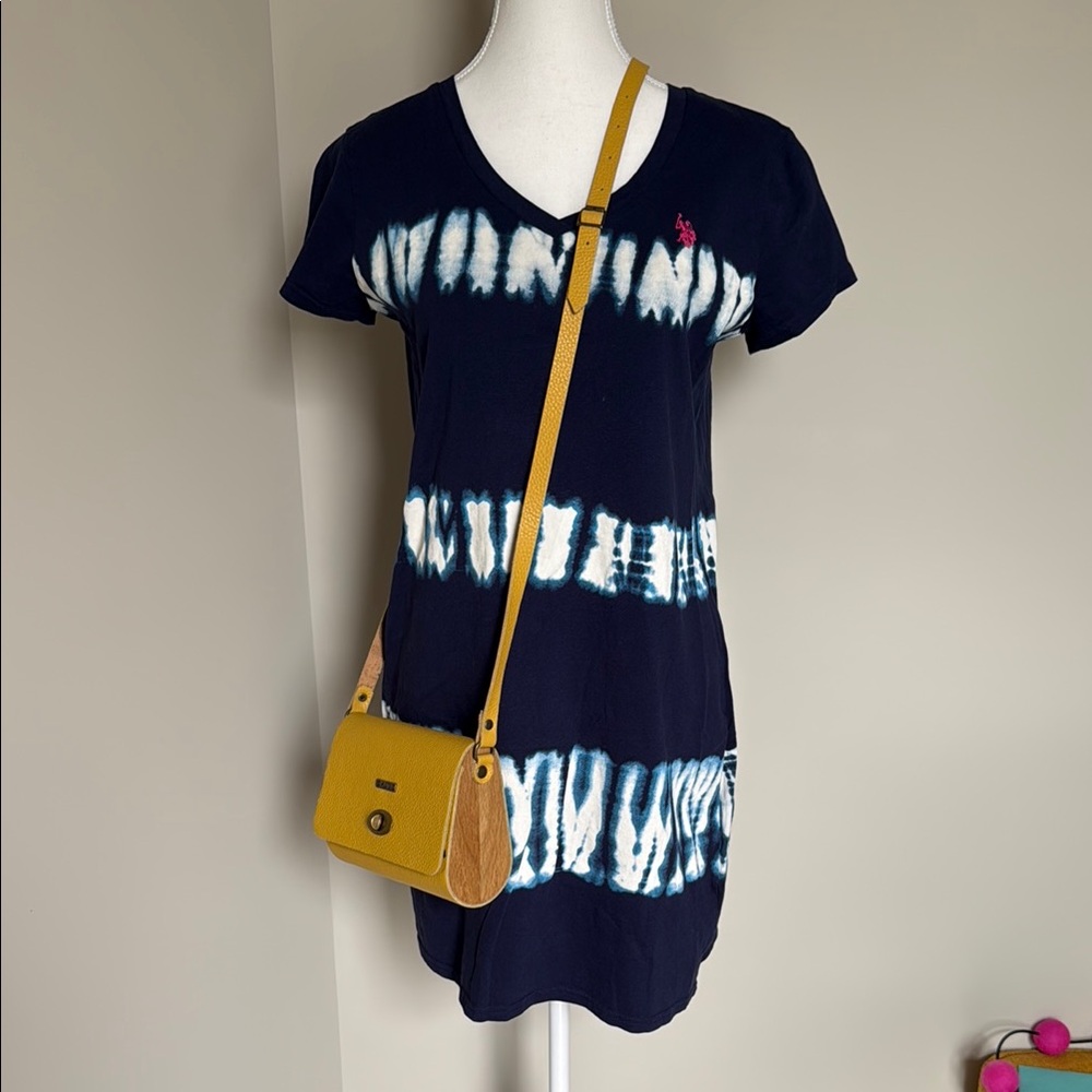 US POLO ASSN. Tie-dyed Jersey T shirt dress.